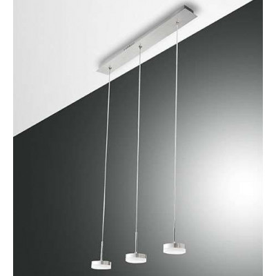 Dunk 3 lights suspension lamp with metal and methacrylate structure LED 24W 3000K