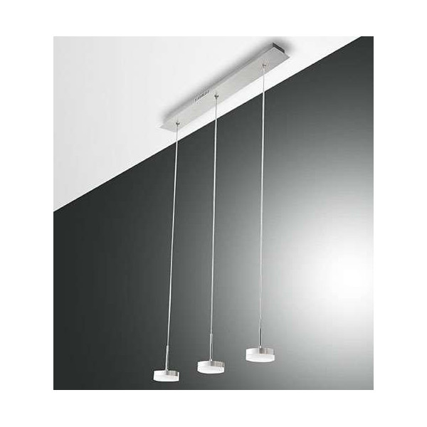 Dunk 3 lights Fabas Luce Suspension Lamp in metal and methacrylate / Vellini