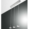Dunk 3 lights Fabas Luce Suspension Lamp in metal and methacrylate / Vellini