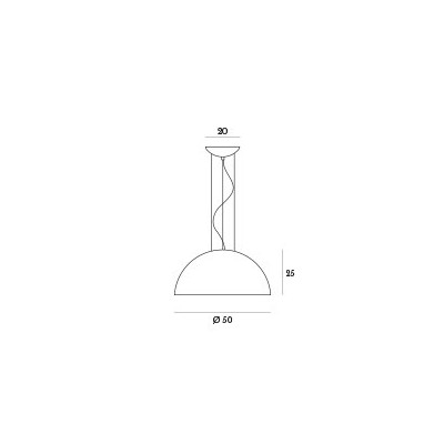 Rugiada 122/25 Suspension lamp in powder