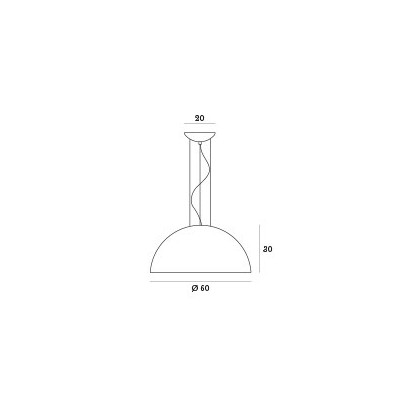 Rugiada 122/26 Suspension lamp in powder